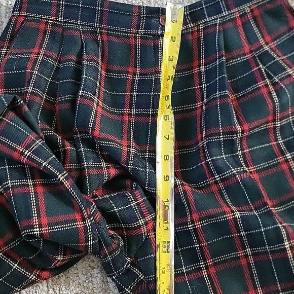 Koret High Waisted Pleated Lined & Pocketed Wool Blend Tartan Plaid Pants Sz 10 - Picture 16 of 16